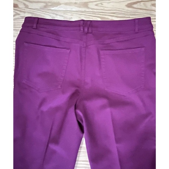 Isaac Mizrahi Live! TRUE DENIM Stretchy Kick Flare Jeans Maroon 5 Pocket 14 - Picture 5 of 8